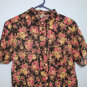 Nordstrom BP Floral Button Up Top